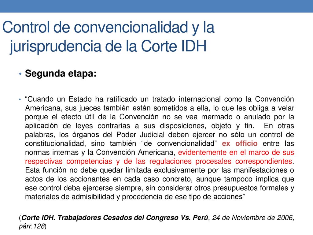 Control de convencionalidad y la jurisprudencia de la Corte IDH