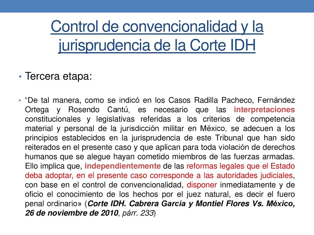 Control de convencionalidad y la jurisprudencia de la Corte IDH