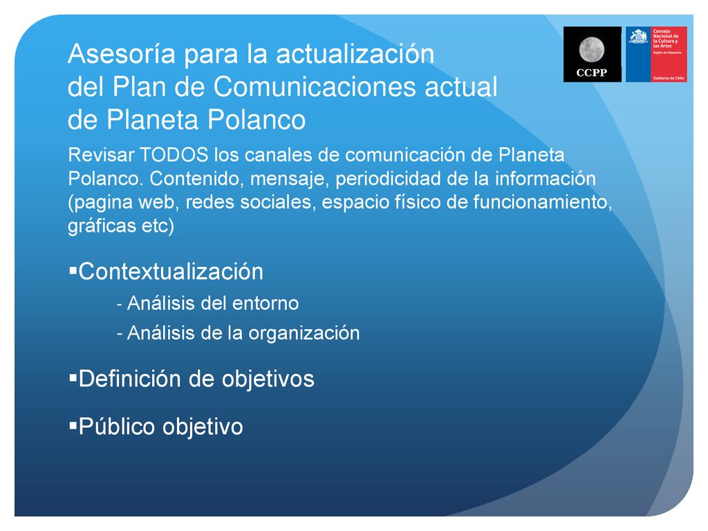 Asesoría para la actualización del Plan de Comunicaciones actual de Planeta Polanco