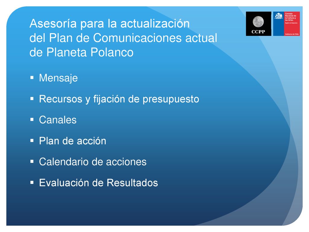 Asesoría para la actualización del Plan de Comunicaciones actual de Planeta Polanco