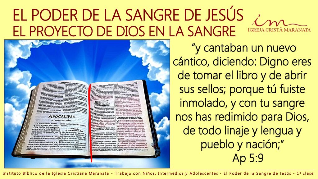 EL PODER DE LA SANGRE DE JESÚS EL PROYECTO DE DIOS EN LA SANGRE