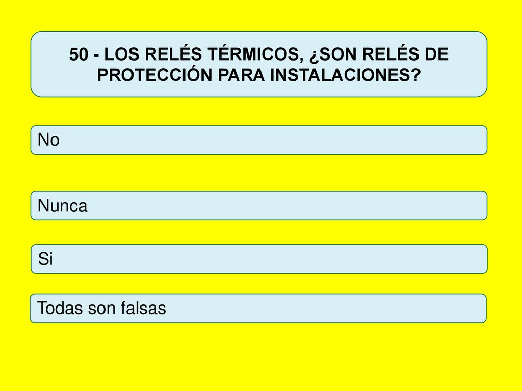 50 - LOS RELÉS TÉRMICOS, ¿SON RELÉS DE PROTECCIÓN PARA INSTALACIONES