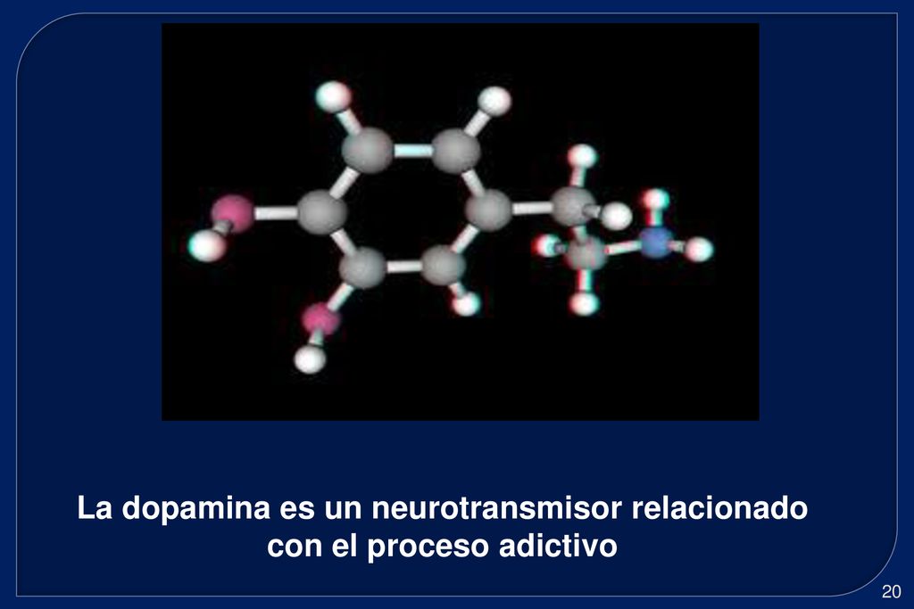 La dopamina es un neurotransmisor relacionado con el proceso adictivo