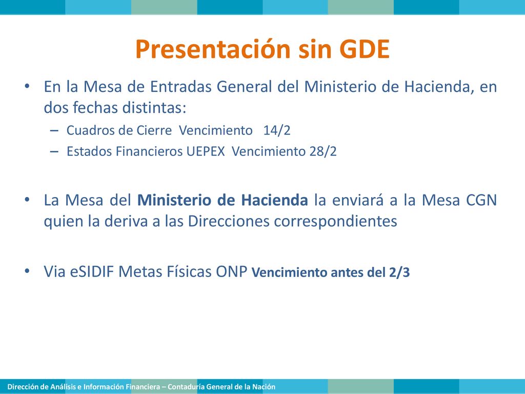 Presentación sin GDE En la Mesa de Entradas General del Ministerio de Hacienda, en dos fechas distintas: