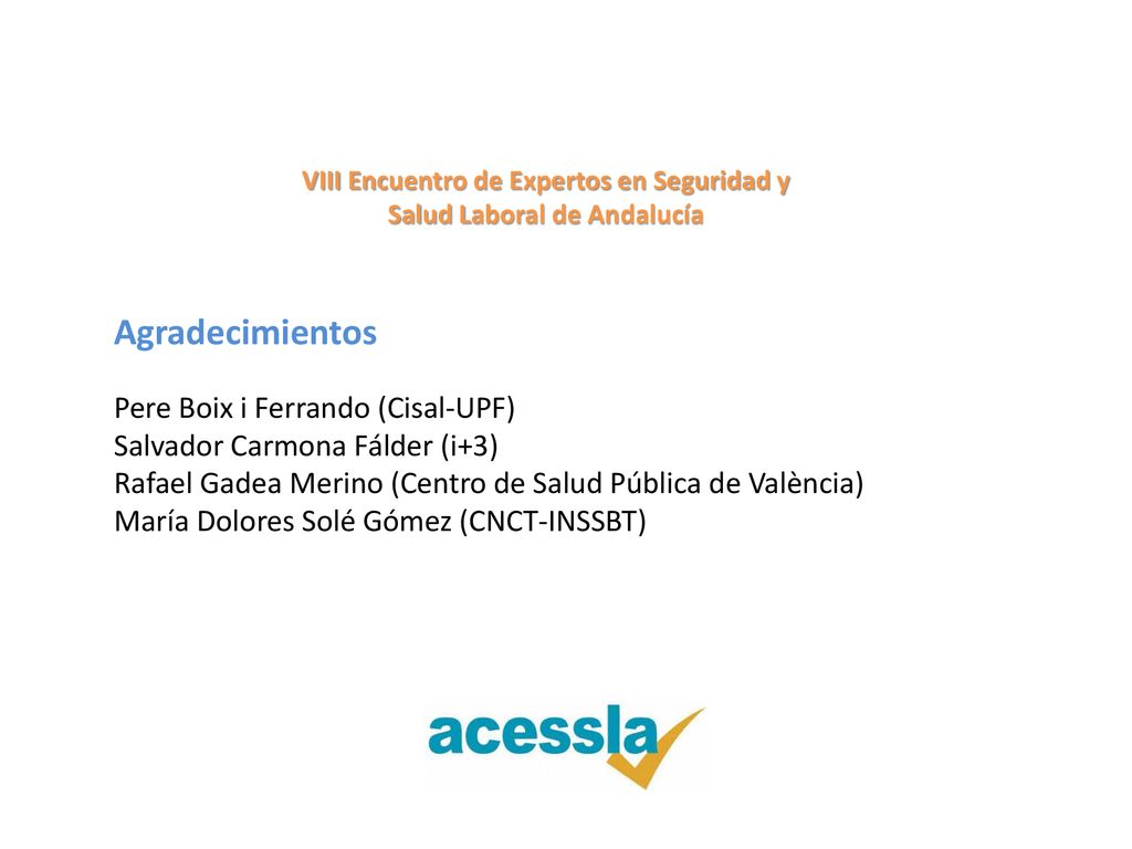 VIII Encuentro de Expertos en Seguridad y Salud Laboral de Andalucía