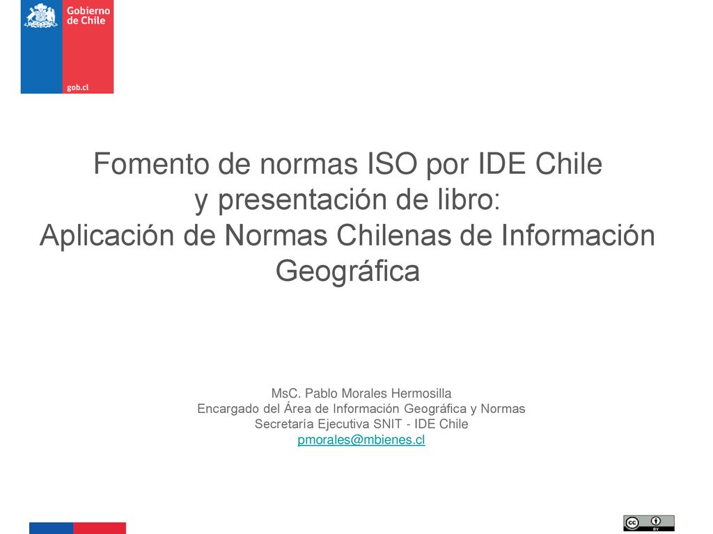 Fomento de normas ISO por IDE Chile y presentación de libro: