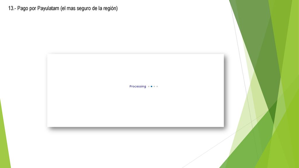 13.- Pago por Payulatam (el mas seguro de la región)