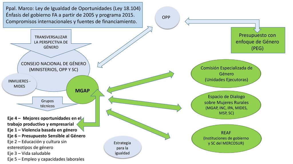 Ppal. Marco: Ley de Igualdad de Oportunidades (Ley )