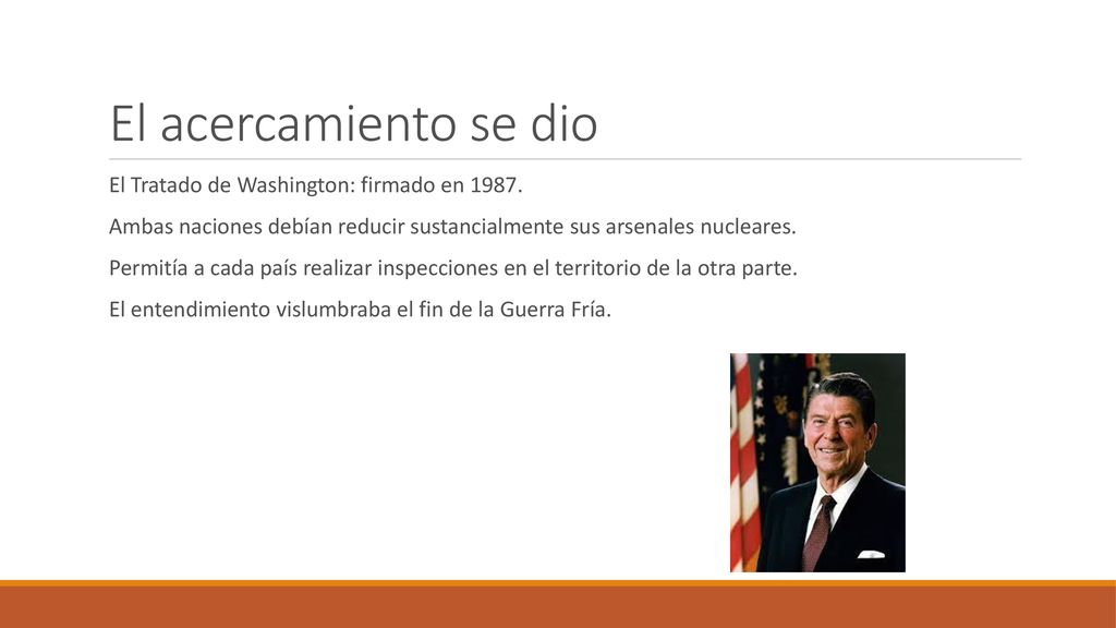 El acercamiento se dio El Tratado de Washington: firmado en 1987.
