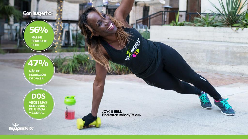 47% 56% DOS Con Isagenix: VECES MÁS REDUCCIÓN DE GRASA VISCERAL