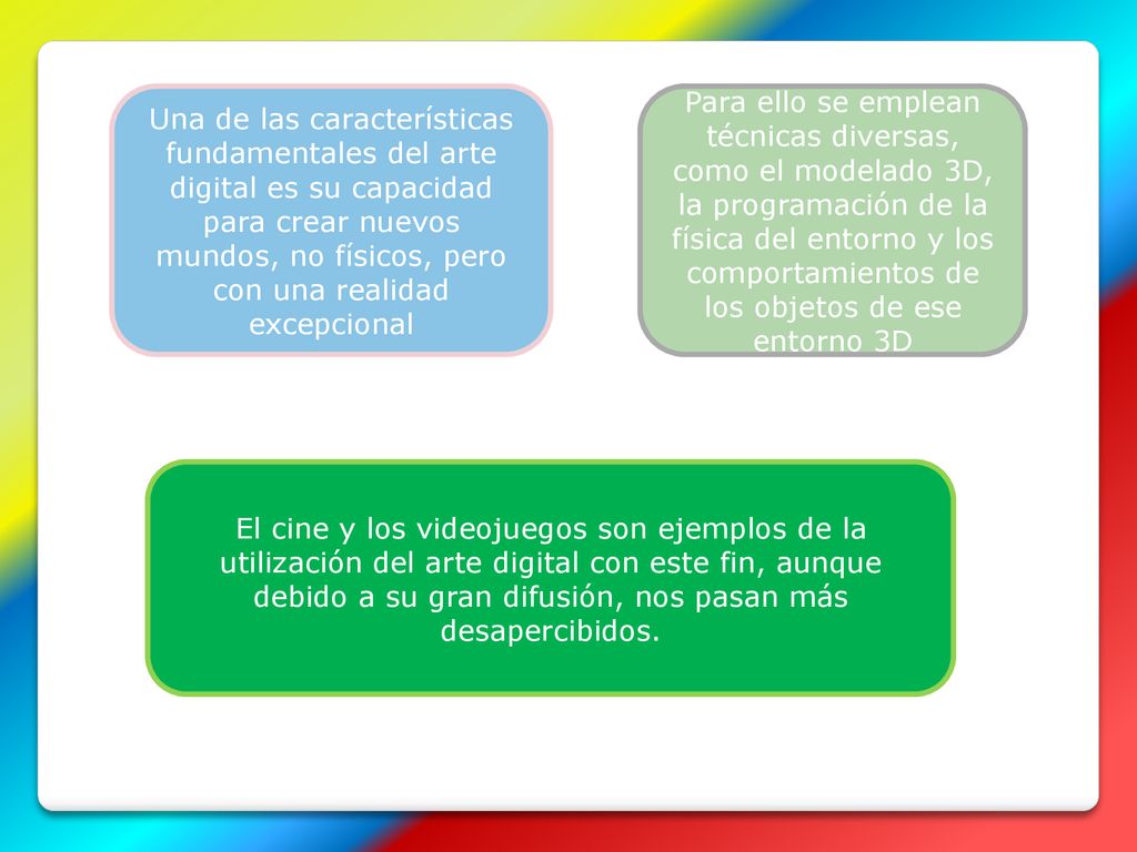 Una de las características fundamentales del arte digital es su capacidad para crear nuevos mundos, no físicos, pero con una realidad excepcional