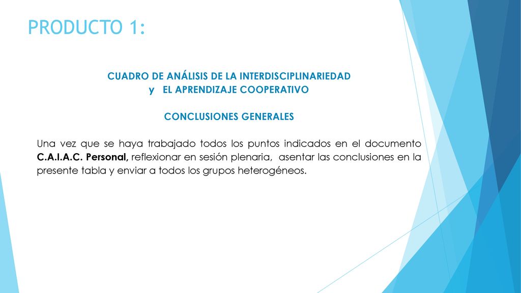 PRODUCTO 1: CUADRO DE ANÁLISIS DE LA INTERDISCIPLINARIEDAD