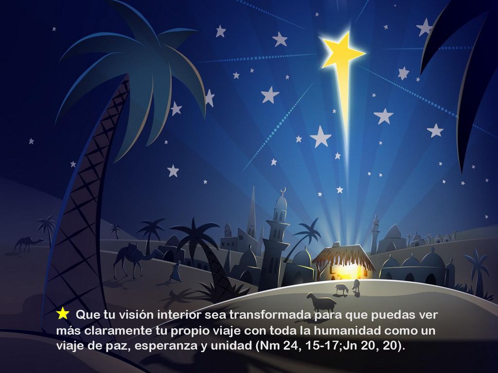 ✮ Que tu visión interior sea transformada para que puedas ver más claramente tu propio viaje con toda la humanidad como un viaje de paz, esperanza y unidad (Nm 24, 15-17;Jn 20, 20).