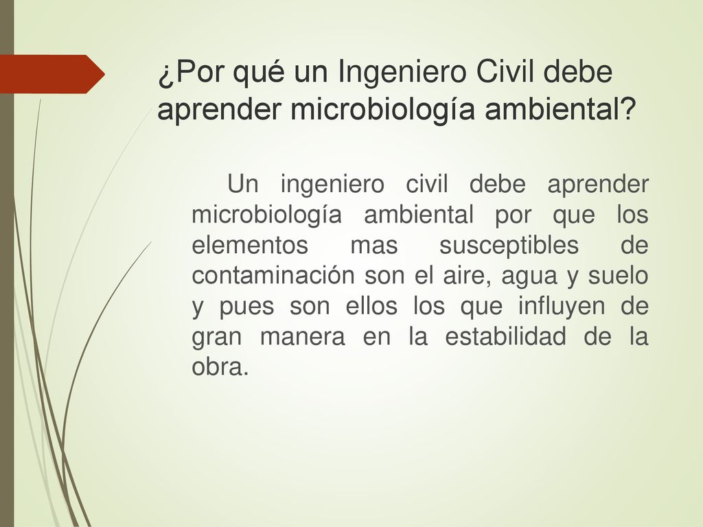 ¿Por qué un Ingeniero Civil debe aprender microbiología ambiental