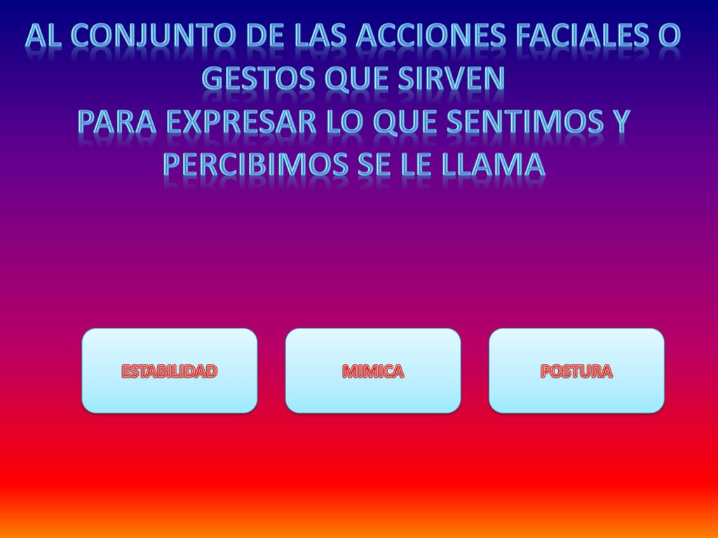 Al conjunto de las acciones faciales o gestos que sirven