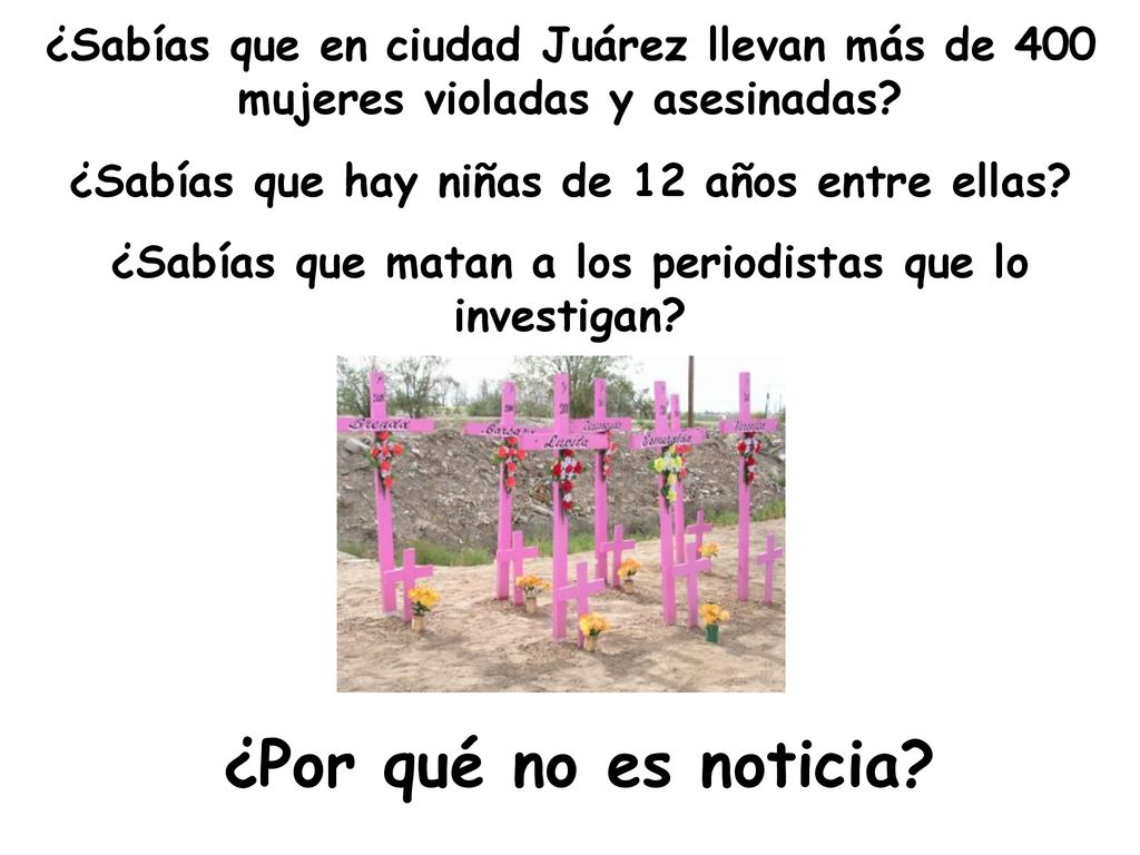 ¿Sabías que en ciudad Juárez llevan más de 400 mujeres violadas y asesinadas