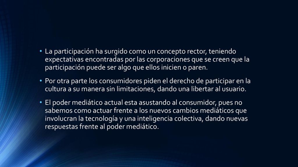 La participación ha surgido como un concepto rector, teniendo expectativas encontradas por las corporaciones que se creen que la participación puede ser algo que ellos inicien o paren.