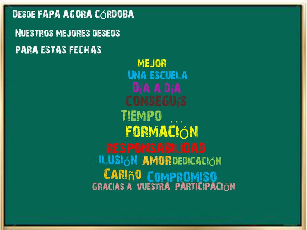 conseguís Tiempo … FORMACIÓN Día a día RESPONSABILIDAD amor ilusión
