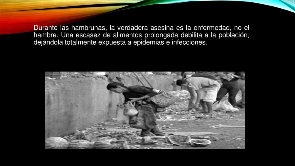 Durante las hambrunas, la verdadera asesina es la enfermedad, no el hambre.