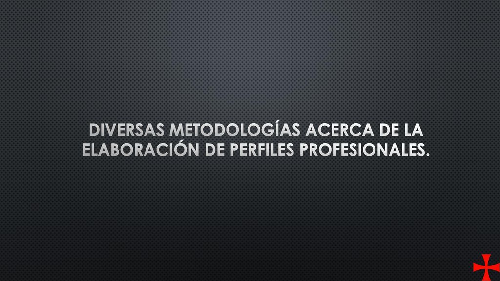 Diversas metodologías acerca de la elaboración de perfiles profesionales.