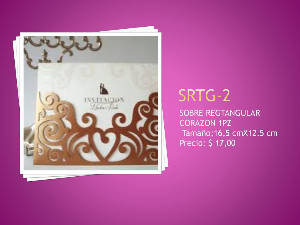 SRTG-2 SOBRE REGTANGULAR CORAZON 1PZ Tamaño;16,5 cmX12.5 cm