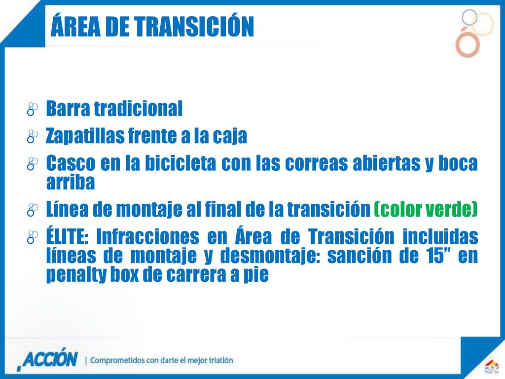 Área de transición Barra tradicional Zapatillas frente a la caja