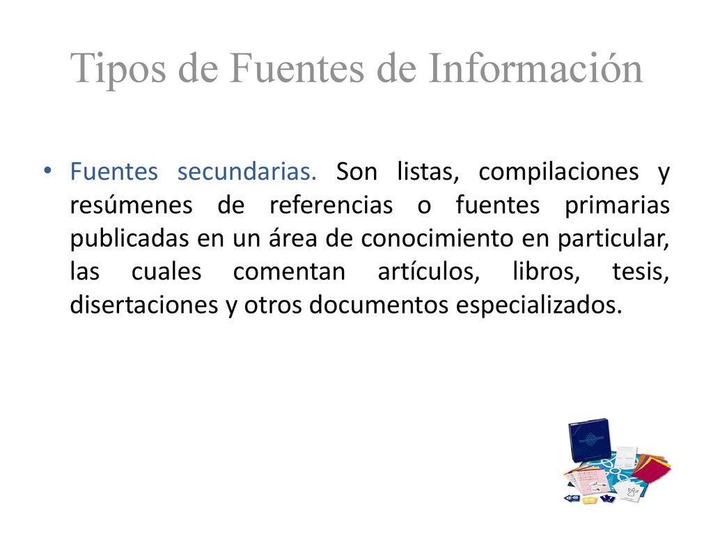 Tipos de Fuentes de Información