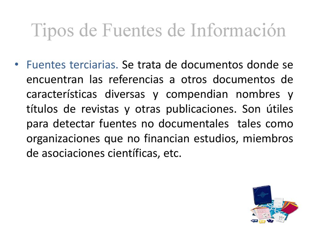Tipos de Fuentes de Información