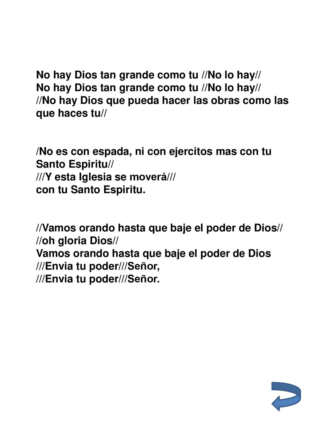 No hay Dios tan grande como tu //No lo hay//