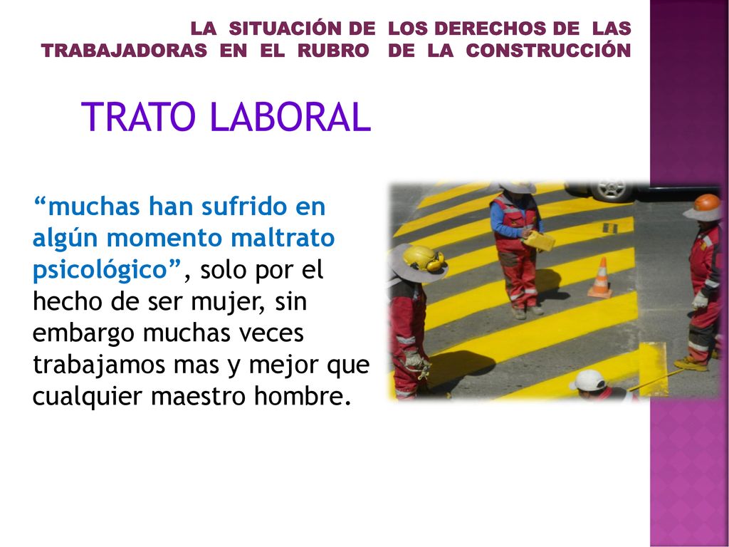La situación de los derechos de las trabajadoras en el rubro de la construcción