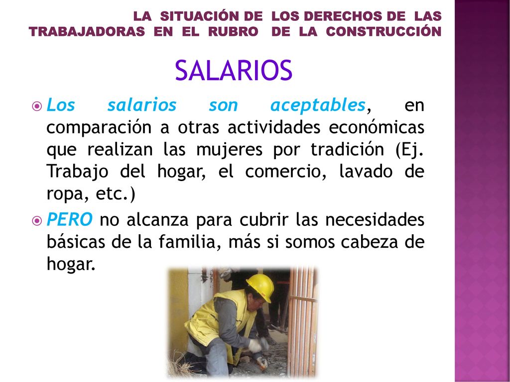 La situación de los derechos de las trabajadoras en el rubro de la construcción