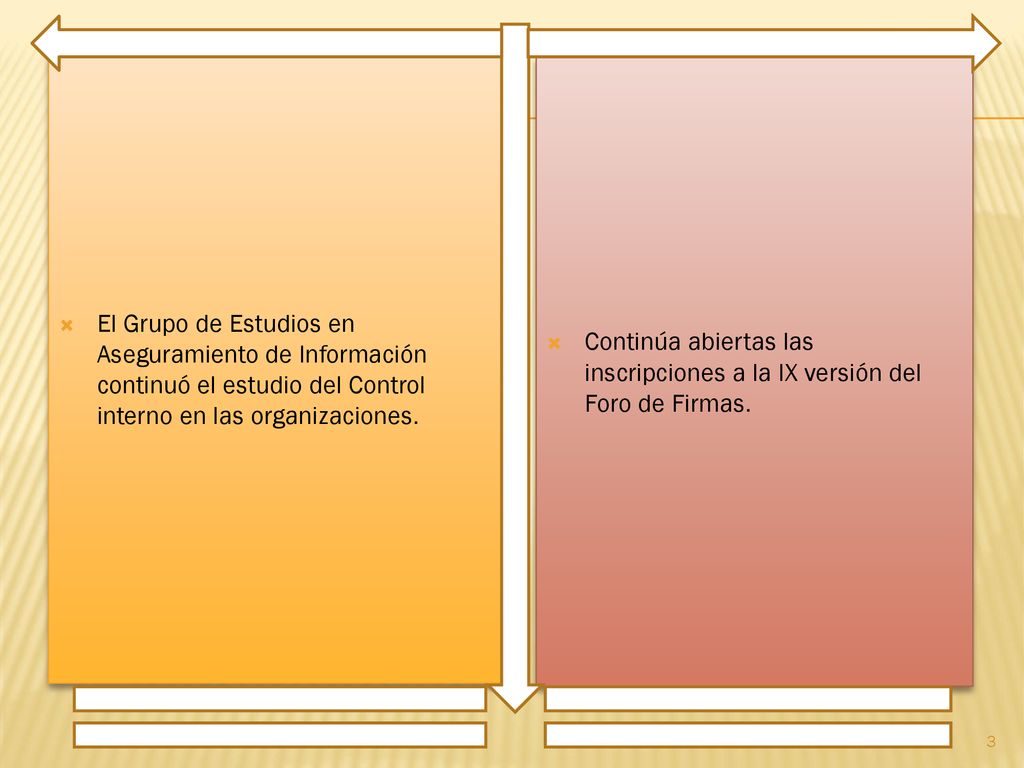 El Grupo de Estudios en Aseguramiento de Información continuó el estudio del Control interno en las organizaciones.