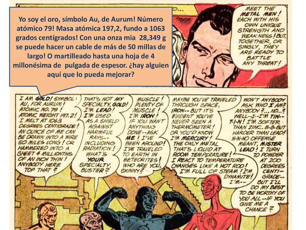 Yo soy el oro, símbolo Au, de Aurum. Número atómico 79