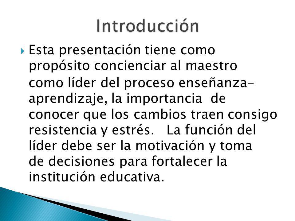 Introducción Esta presentación tiene como propósito concienciar al maestro.