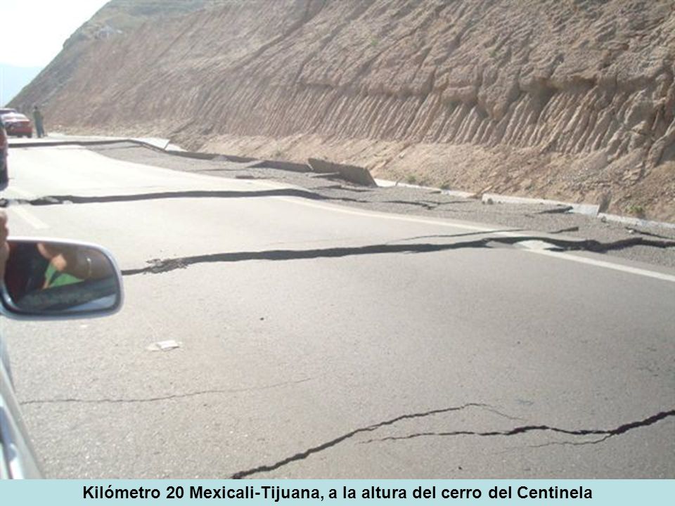 Kilómetro 20 Mexicali-Tijuana, a la altura del cerro del Centinela