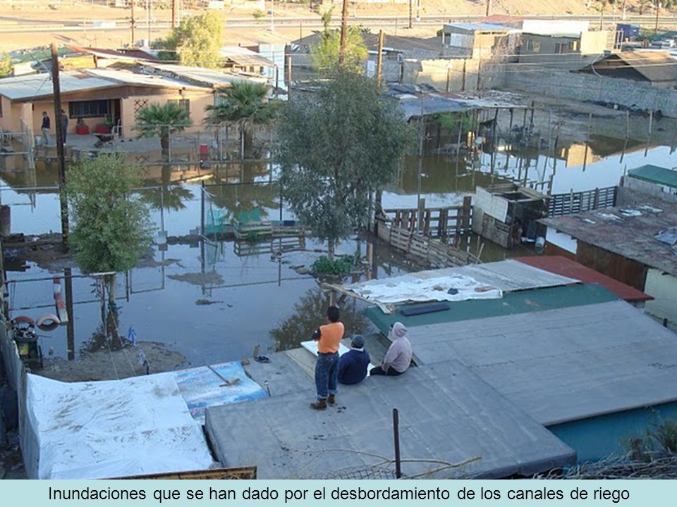 Inundaciones que se han dado por el desbordamiento de los canales de riego