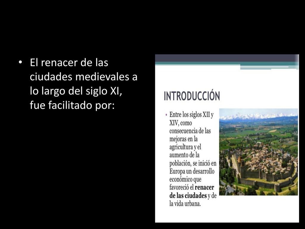 El renacer de las ciudades medievales a lo largo del siglo XI, fue facilitado por: