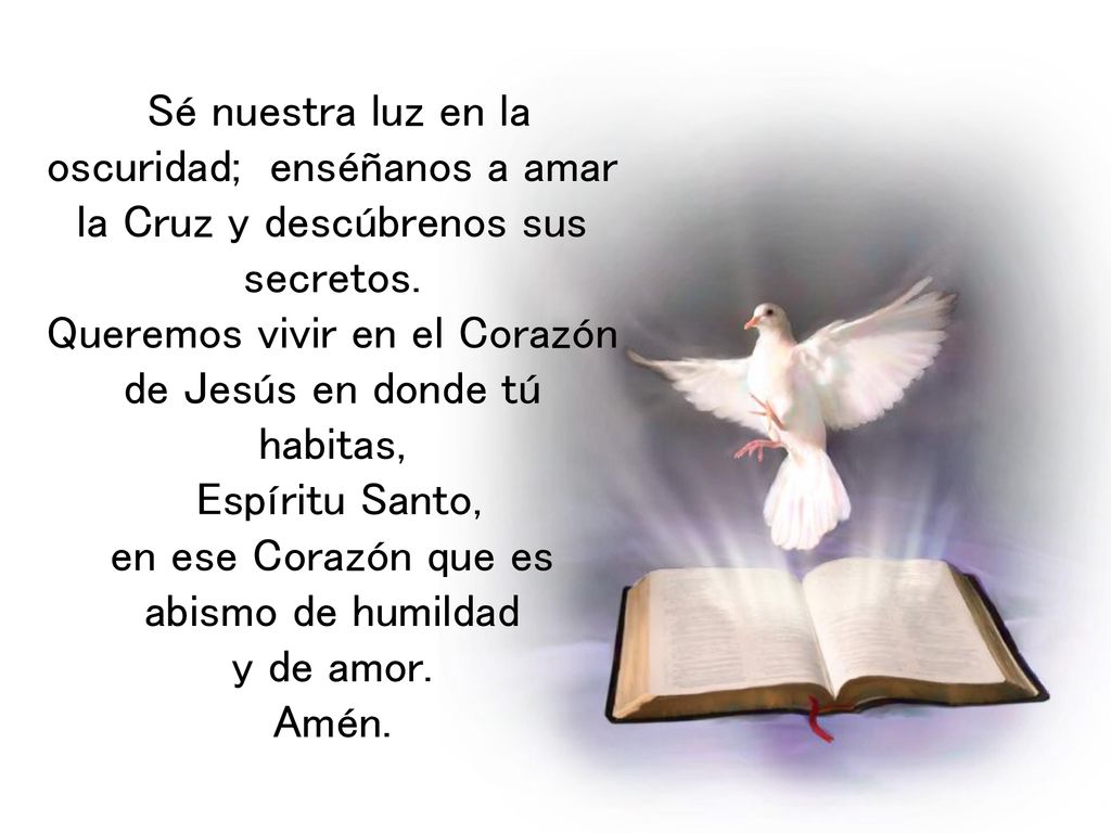 Queremos vivir en el Corazón de Jesús en donde tú habitas,