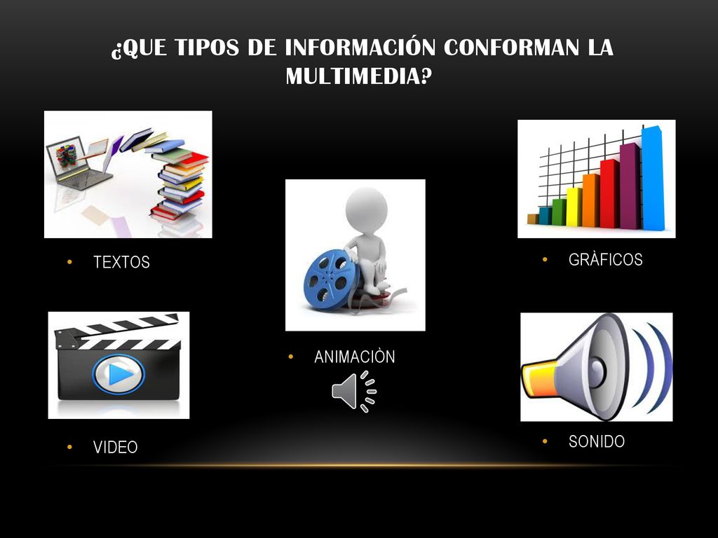 ¿Que tipos de información conforman la multimedia