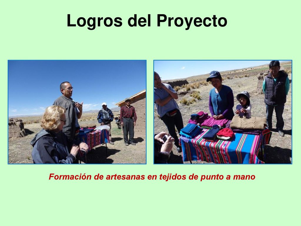 Formación de artesanas en tejidos de punto a mano