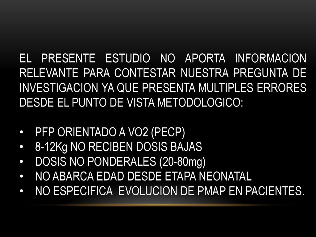 PFP ORIENTADO A VO2 (PECP) 8-12Kg NO RECIBEN DOSIS BAJAS