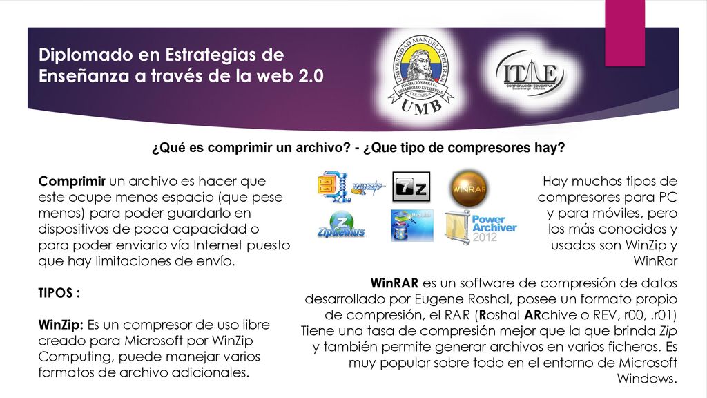 ¿Qué es comprimir un archivo - ¿Que tipo de compresores hay
