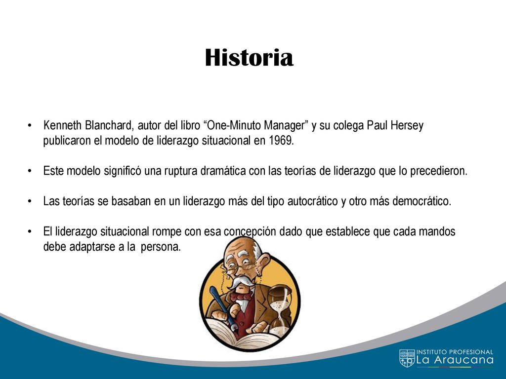 Historia Kenneth Blanchard, autor del libro One-Minuto Manager y su colega Paul Hersey publicaron el modelo de liderazgo situacional en