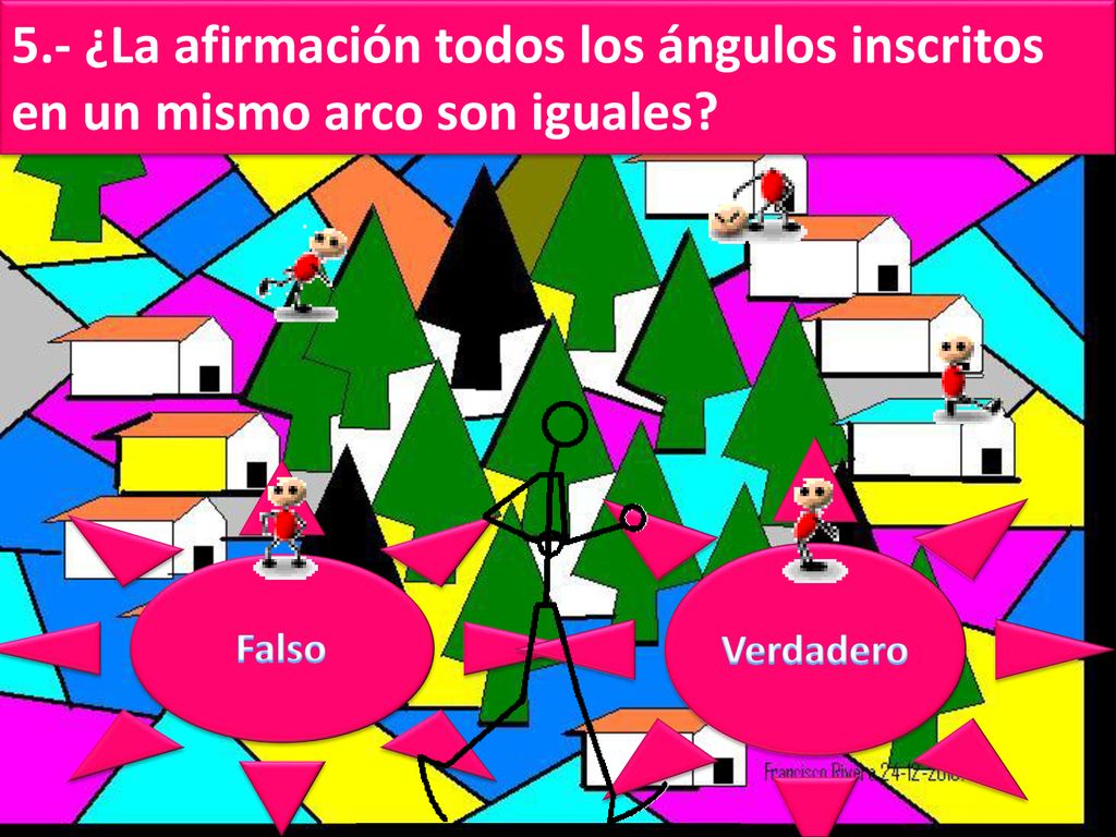 5.- ¿La afirmación todos los ángulos inscritos en un mismo arco son iguales