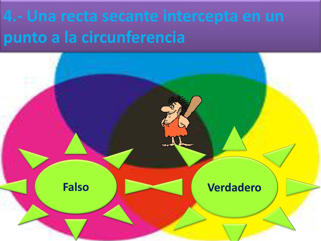 4.- Una recta secante intercepta en un punto a la circunferencia