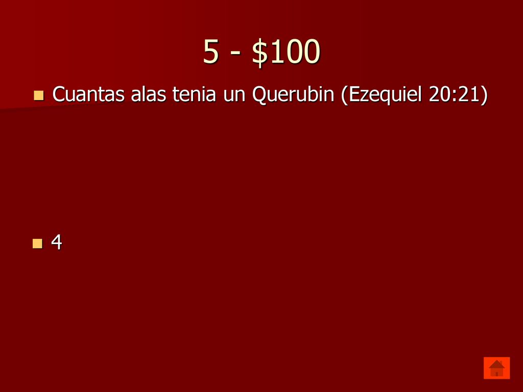 5 - $100 Cuantas alas tenia un Querubin (Ezequiel 20:21) 4