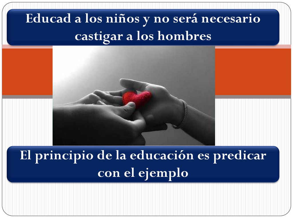 Educad a los niños y no será necesario castigar a los hombres