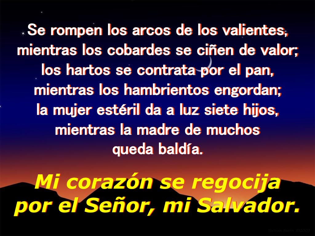 Mi corazón se regocija por el Señor, mi Salvador.