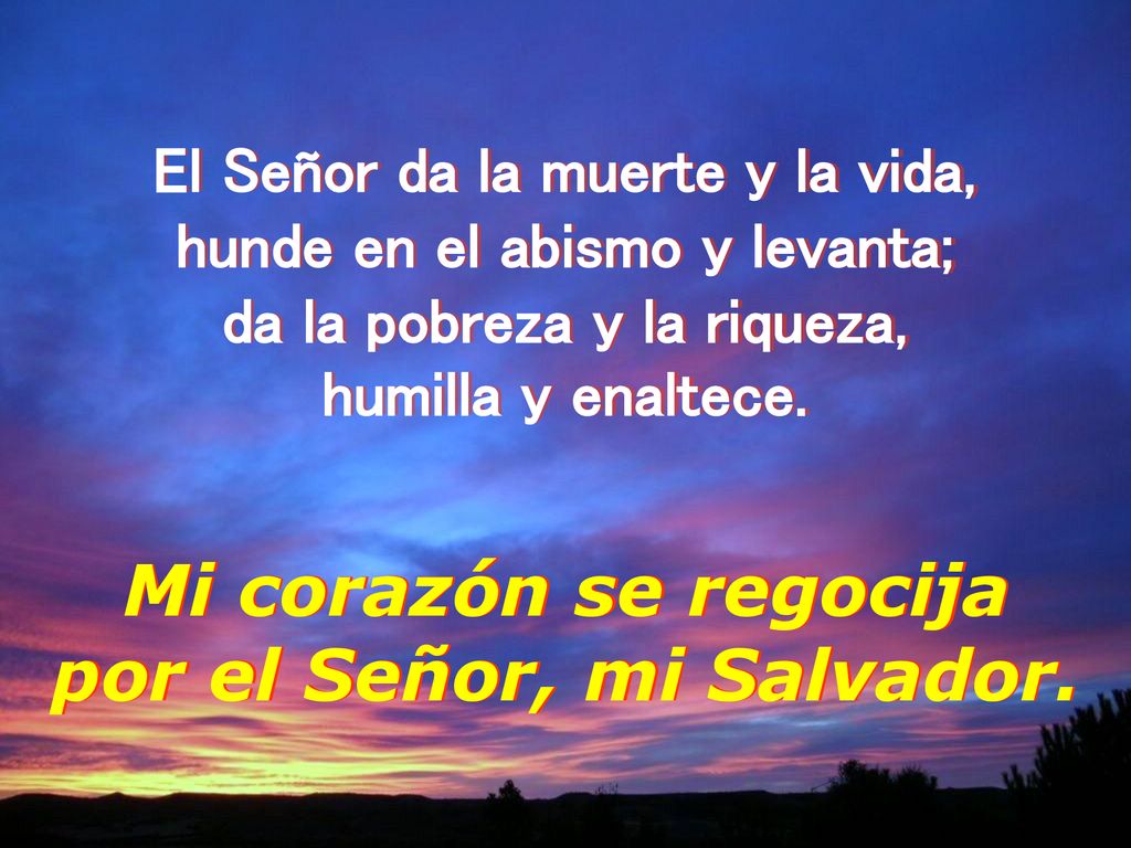 Mi corazón se regocija por el Señor, mi Salvador.