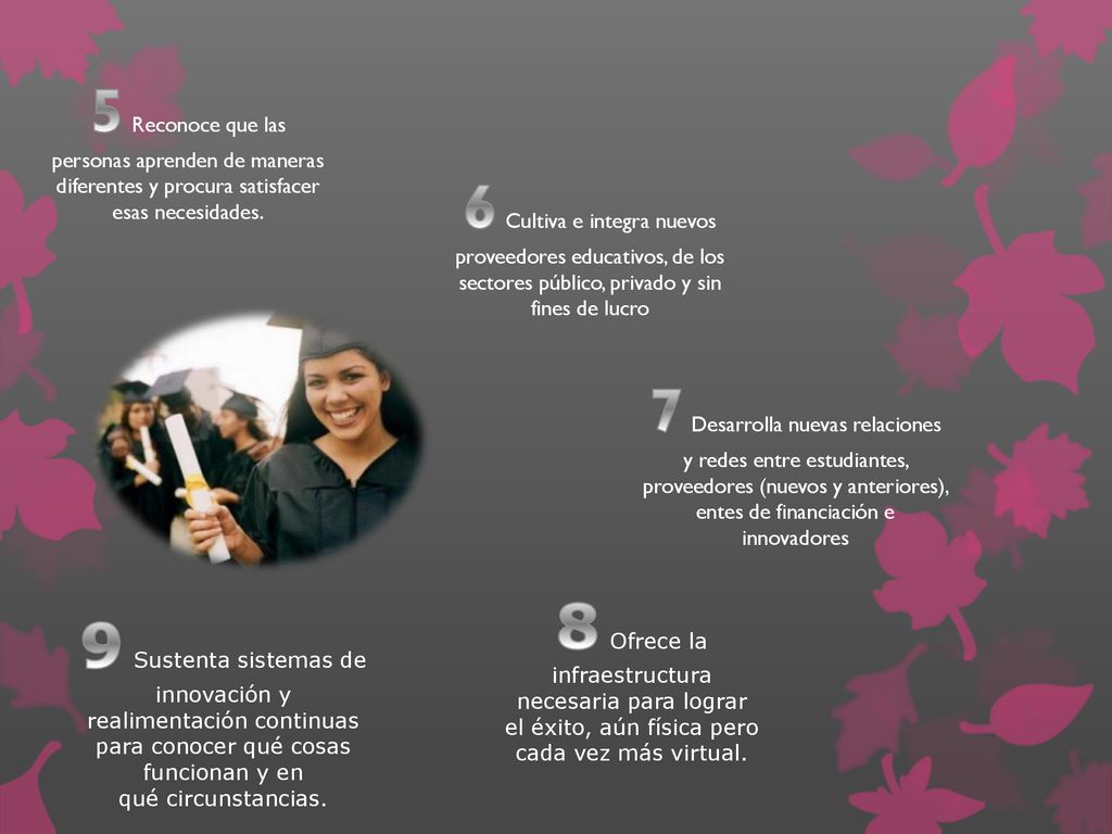 5 Reconoce que las personas aprenden de maneras diferentes y procura satisfacer esas necesidades.